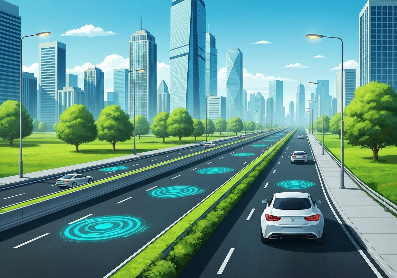 Frankrike åpner verdens første vei som lader elektriske biler automatisk