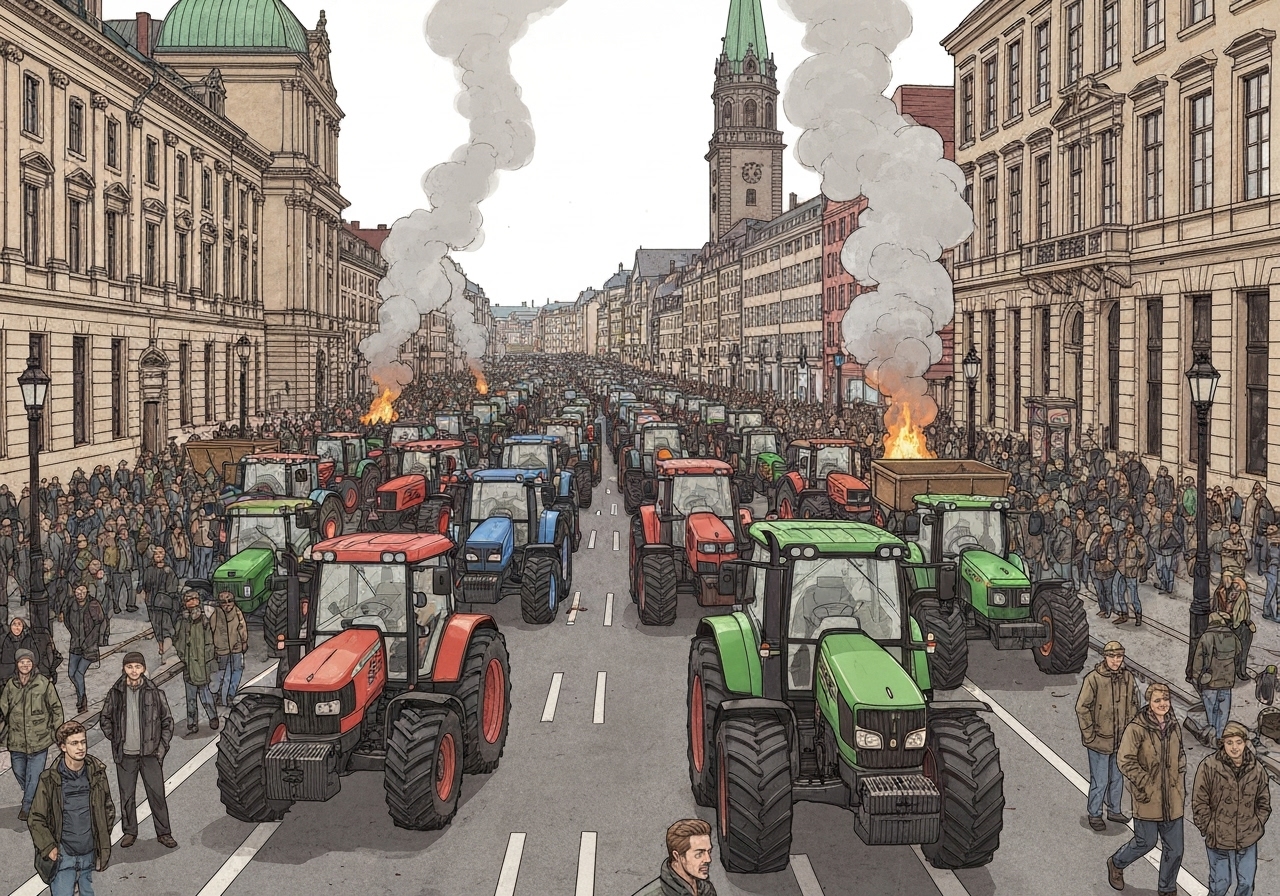 Bønder i Brussel protesterer mot EU-Mercosur-avtalen