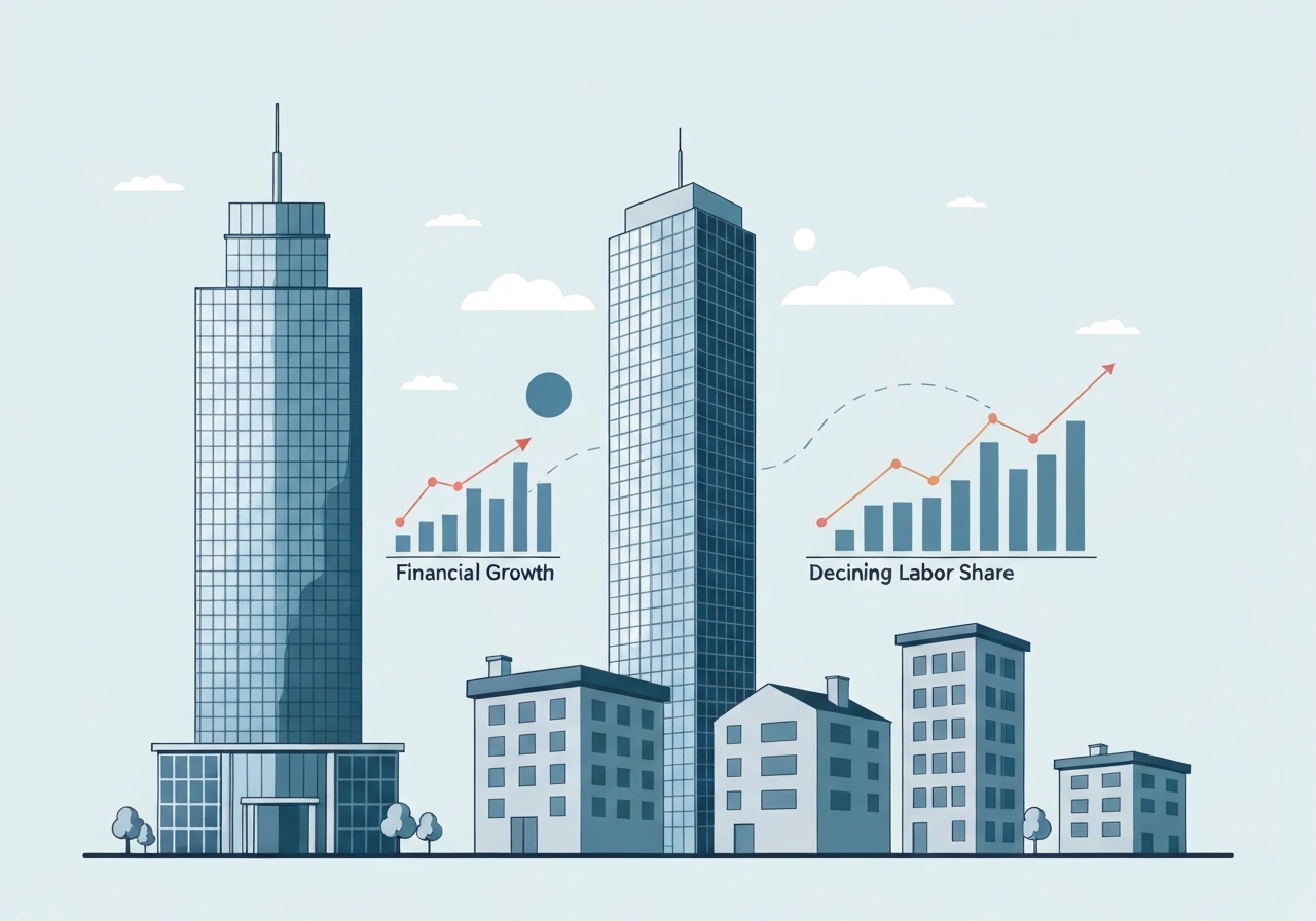 Arbeidernes andel av USAs BNP på rekordlavt nivå