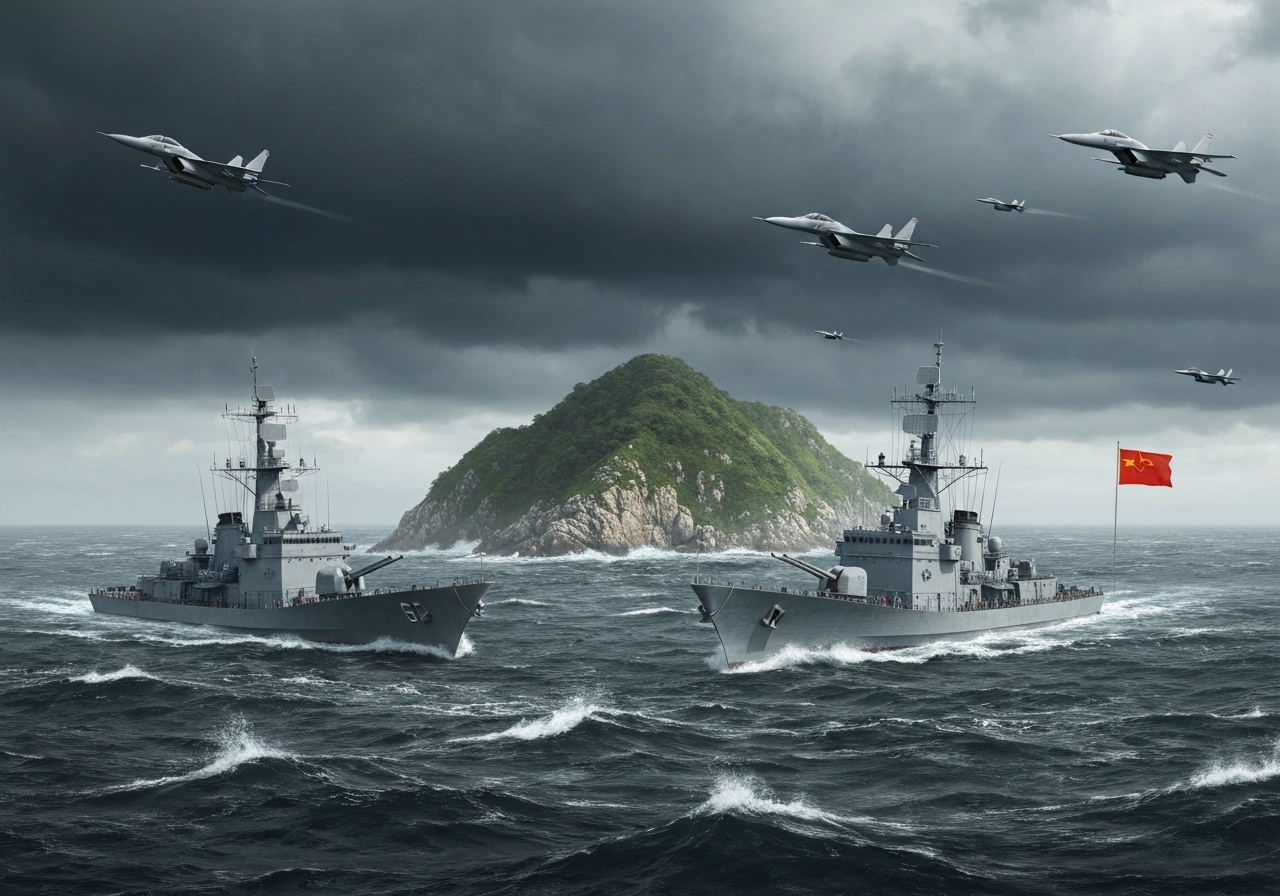 Kina avfyrer raketter i farvannene utenfor Taiwan under omfattende militærøvelser