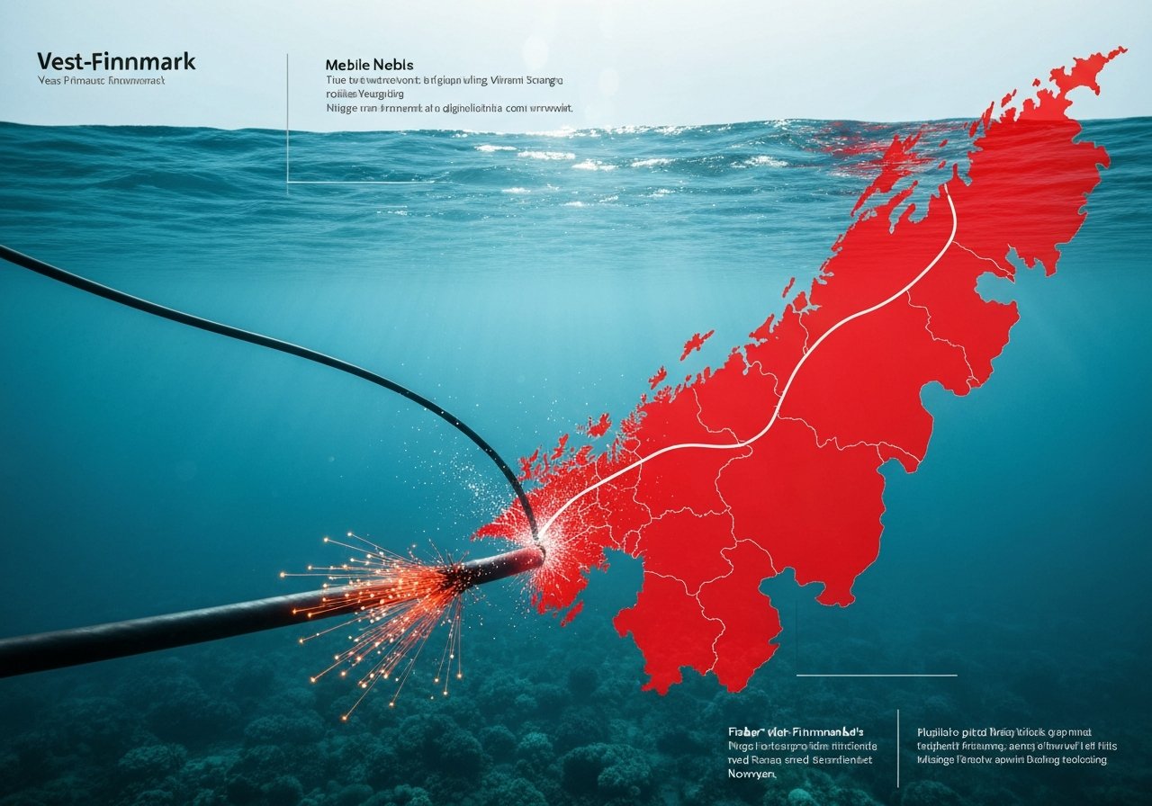 Brudd i sjøkabel lammer mobilnettet i Vest-Finnmark