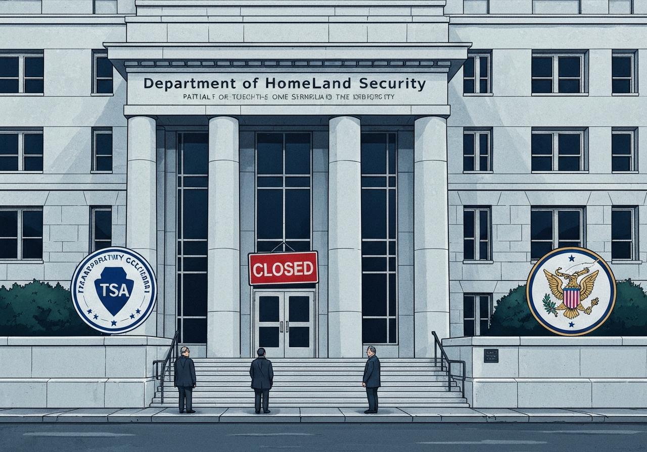 Delvis nedstengning av USAs Department of Homeland Security etter budsjettuenighet