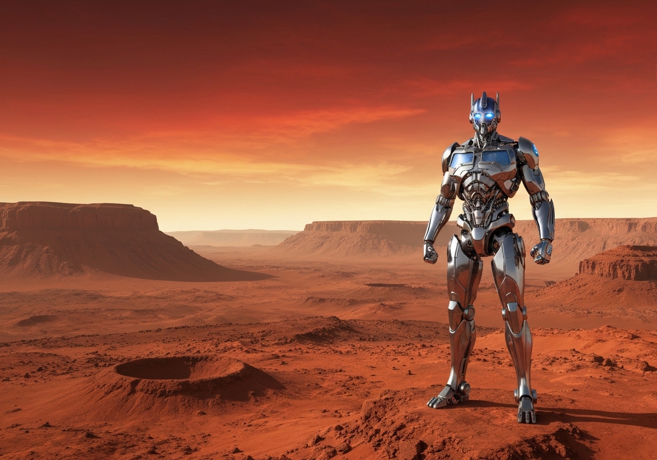 Elon Musk planlegger å sende menneskelignende robot til Mars i 2026