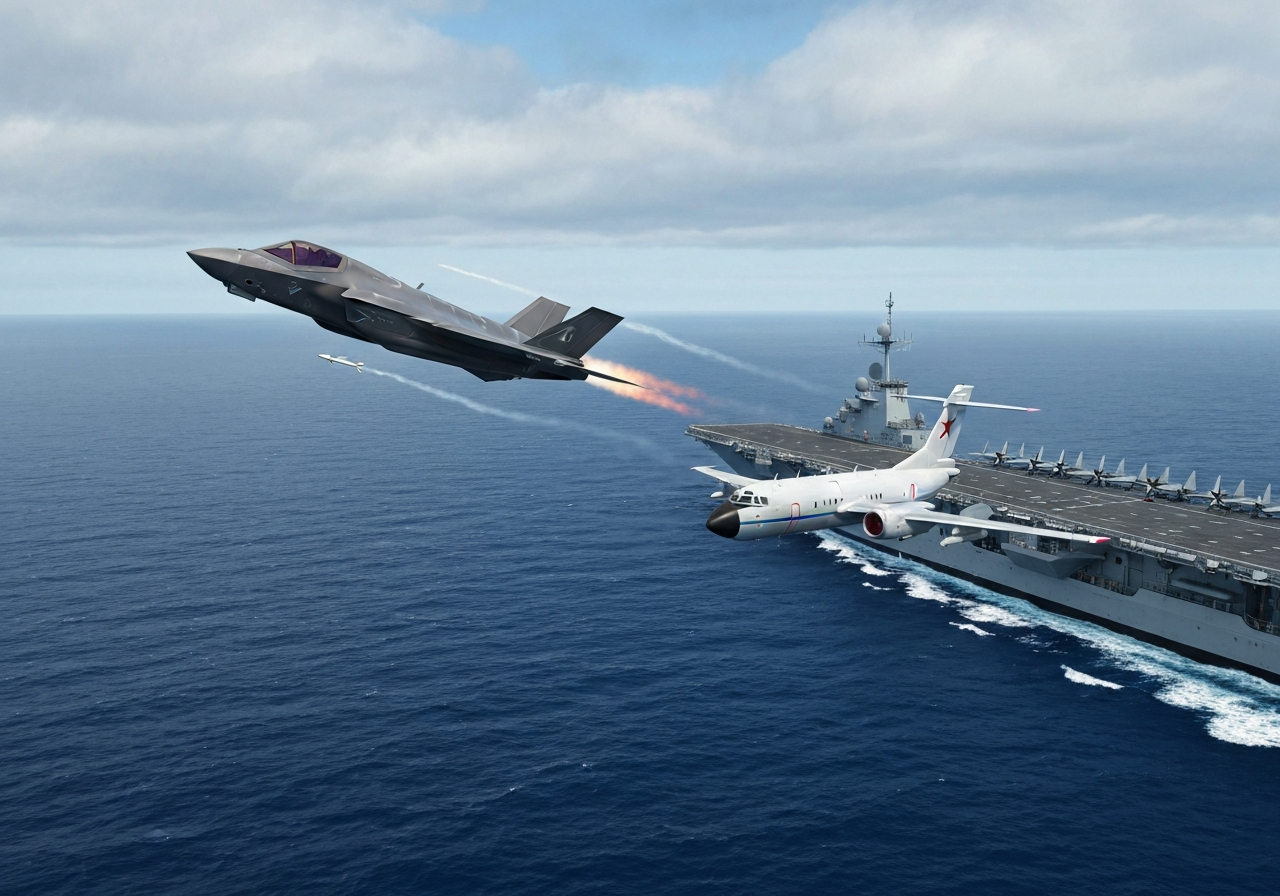 Britiske F-35-jagerfly avskjærer russisk patruljefly i Norskehavet