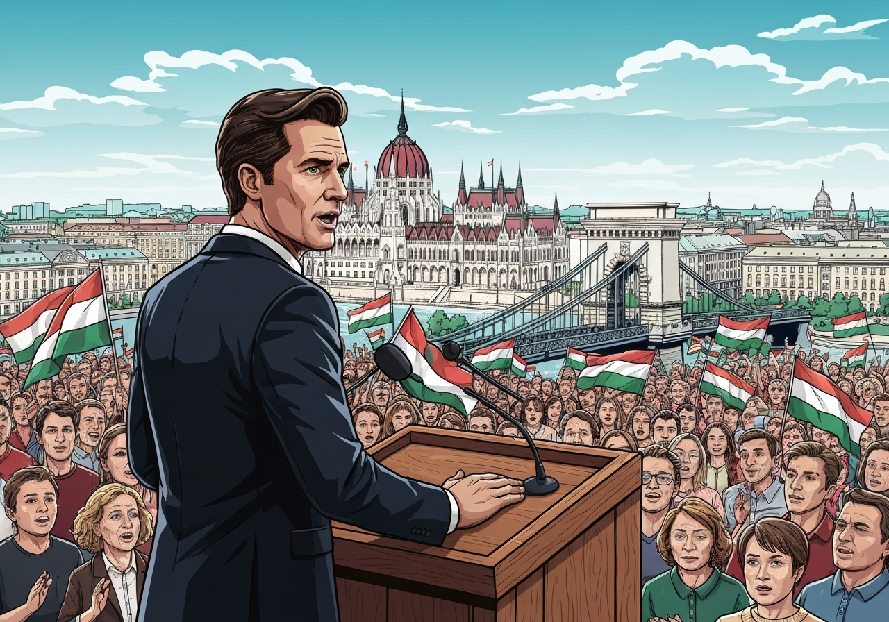 Péter Magyar utfordrer Orbán i Ungarns valg