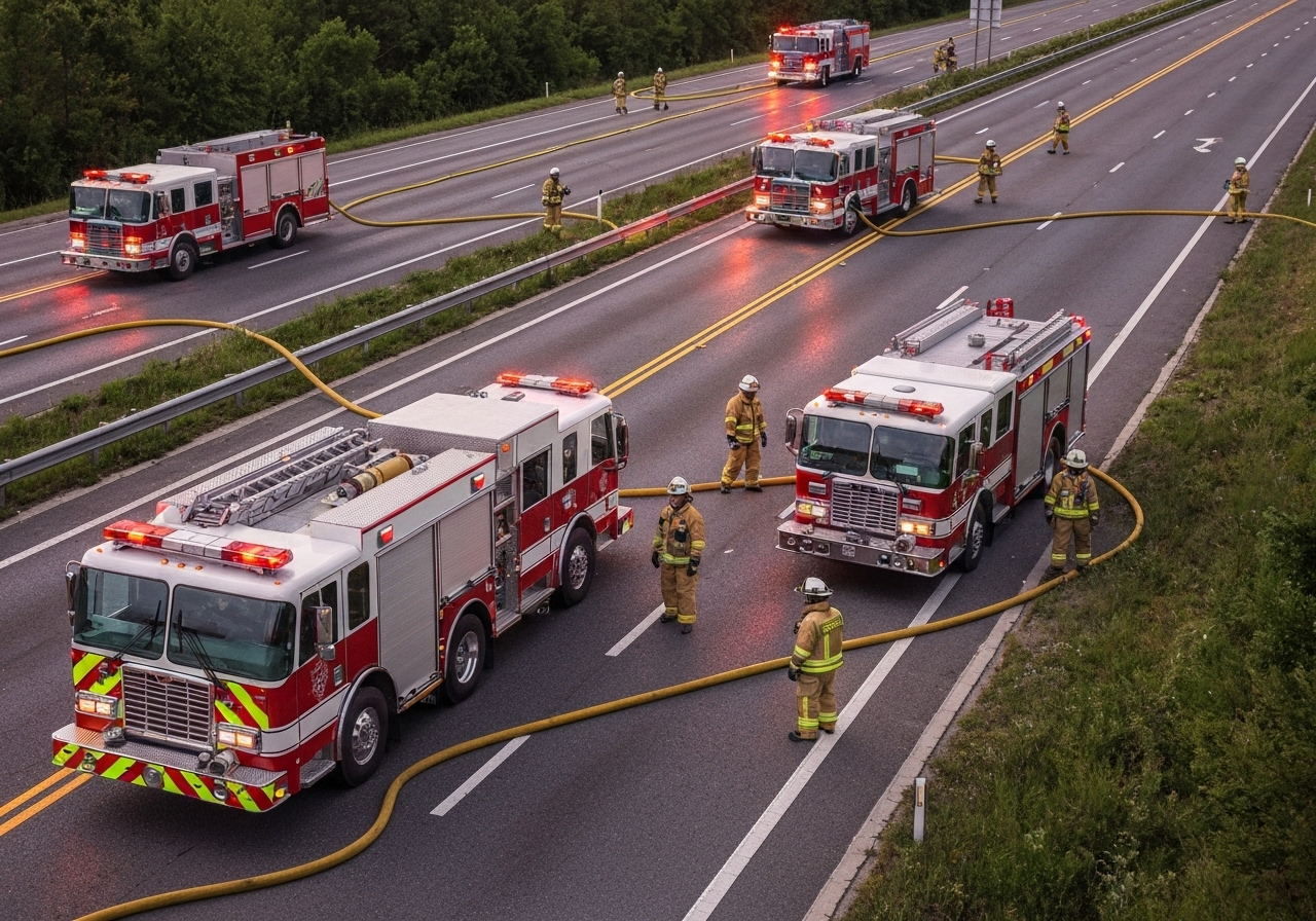 Gasslekkasje i Moss: E6 stengt i begge retninger