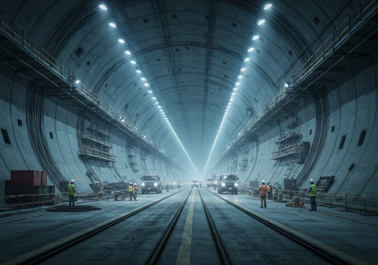 Verdens lengste undersjøiske veitunnel nærmer seg ferdigstillelse