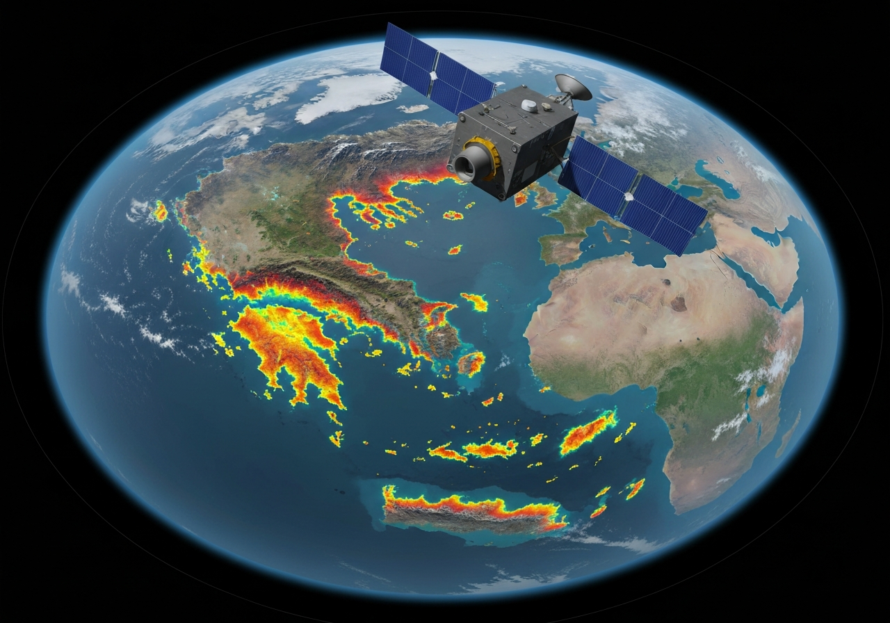 Hellas lanserer verdens første nasjonale satellittsystem for skogbrannovervåking