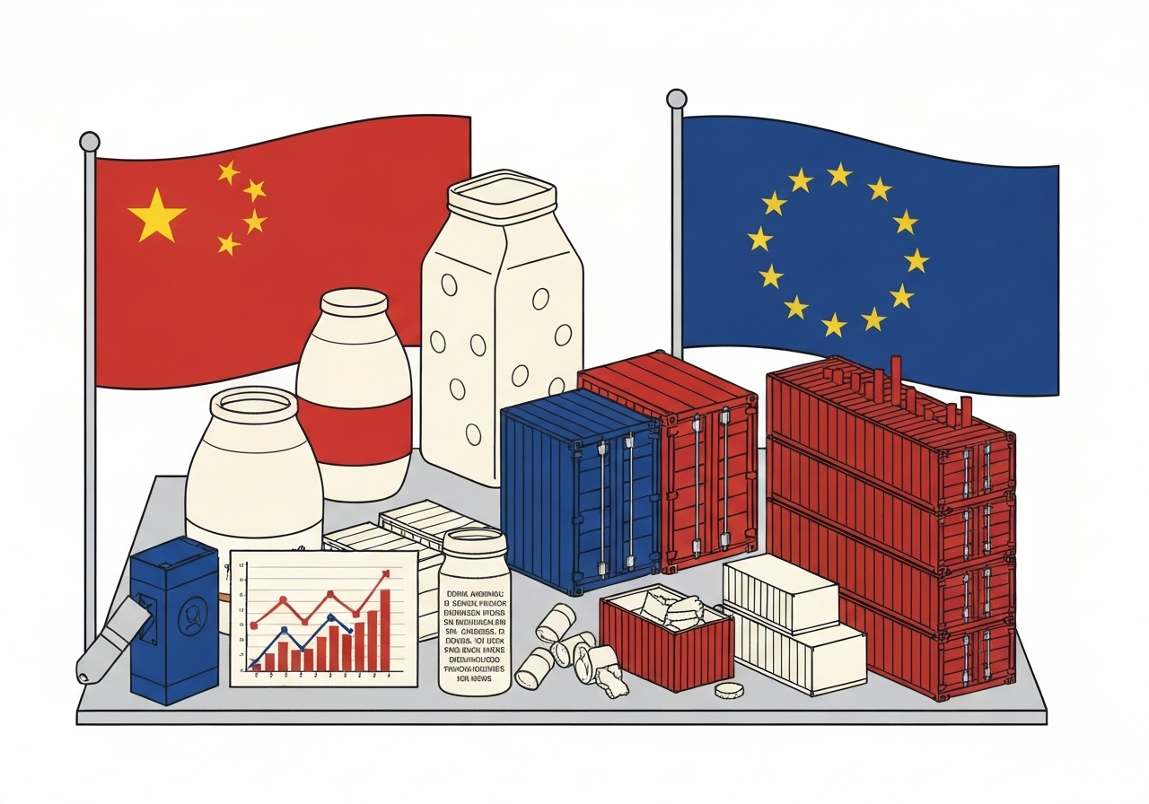 Kina innfører toll på opptil 42,7 % på EU-meieriprodukter
