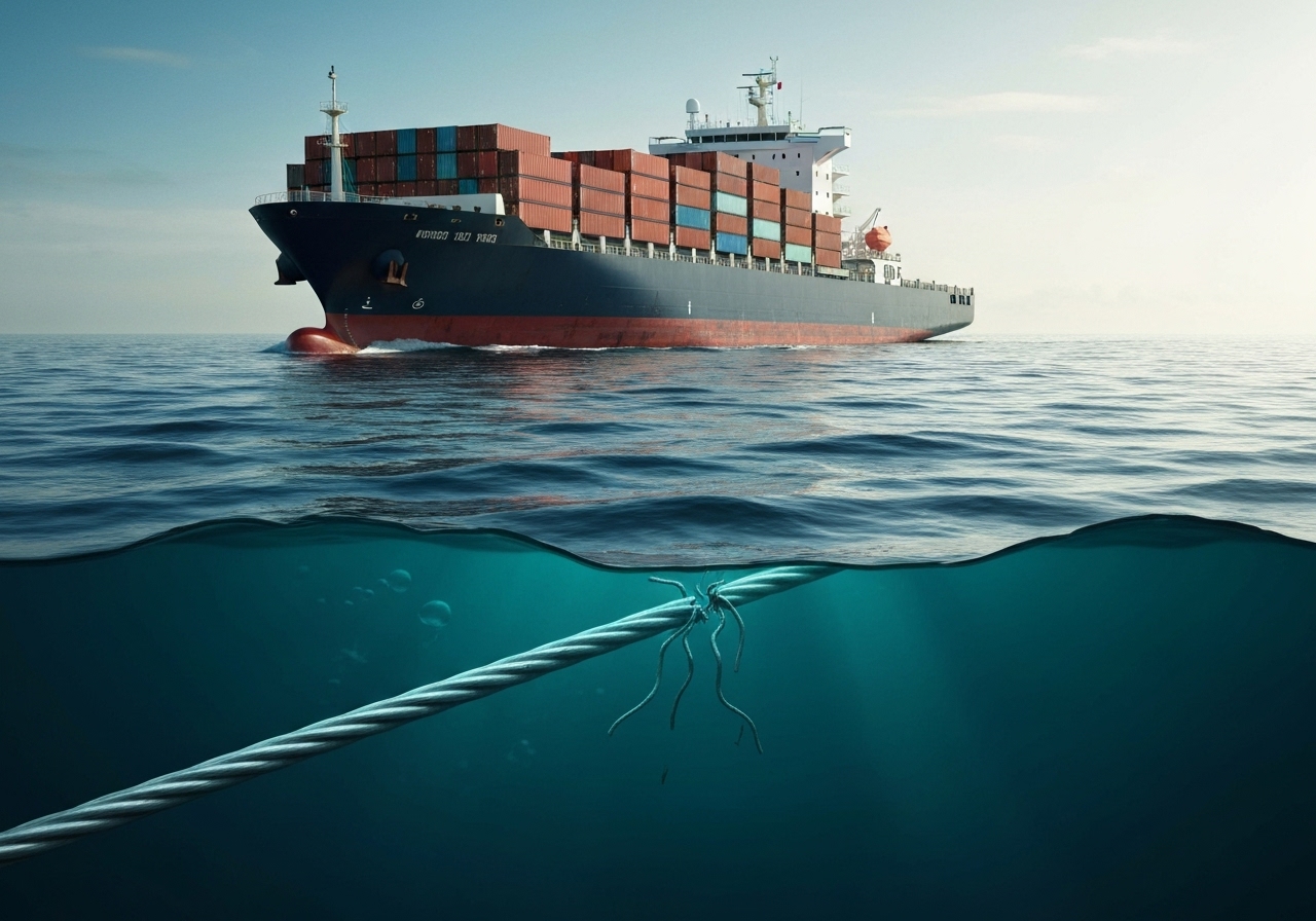 To arrestert på skip mistenkt for kabelbrudd i Østersjøen