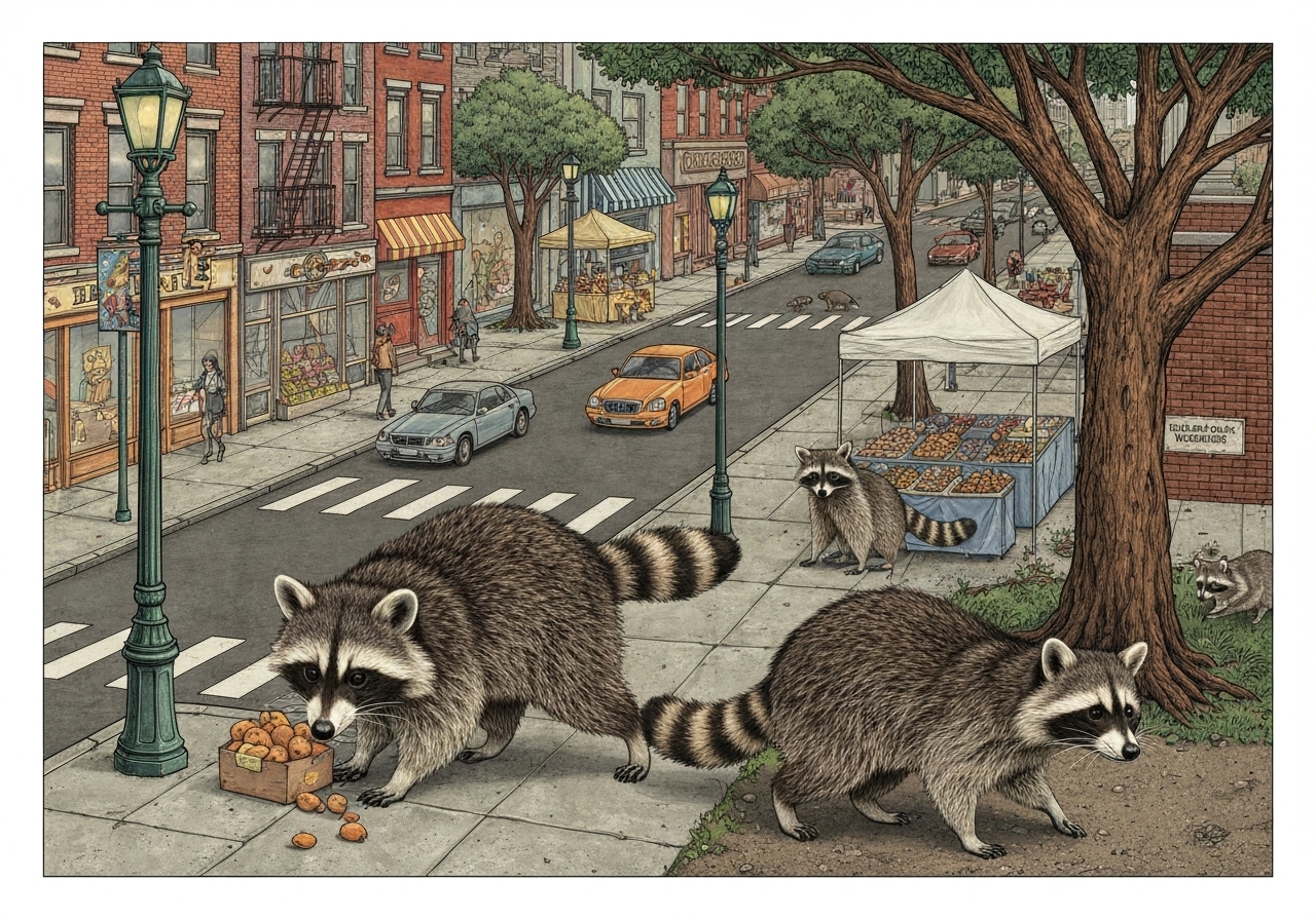 Vaskebjørner i byer: Tilpasning eller domestisering?