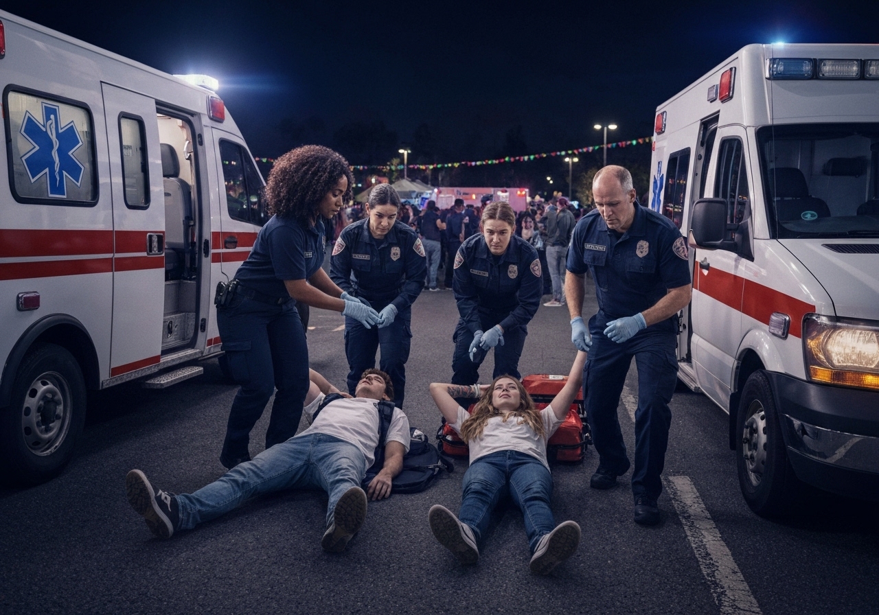 Rundt 20 ungdommer til sykehus etter mulig kullosforgiftning på russefest