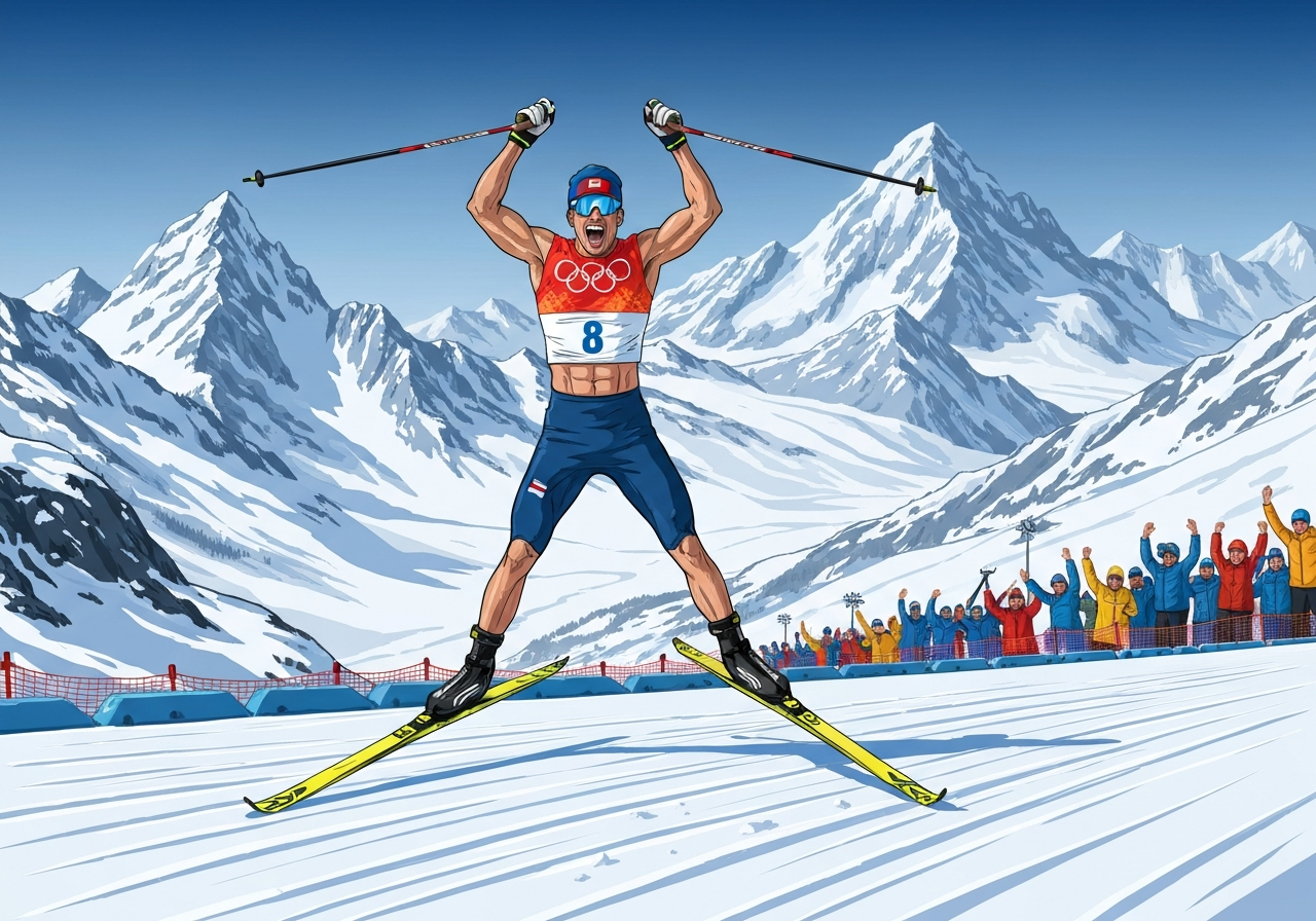 Johannes Høsflot Klæbo setter ny olympisk rekord med niende gull