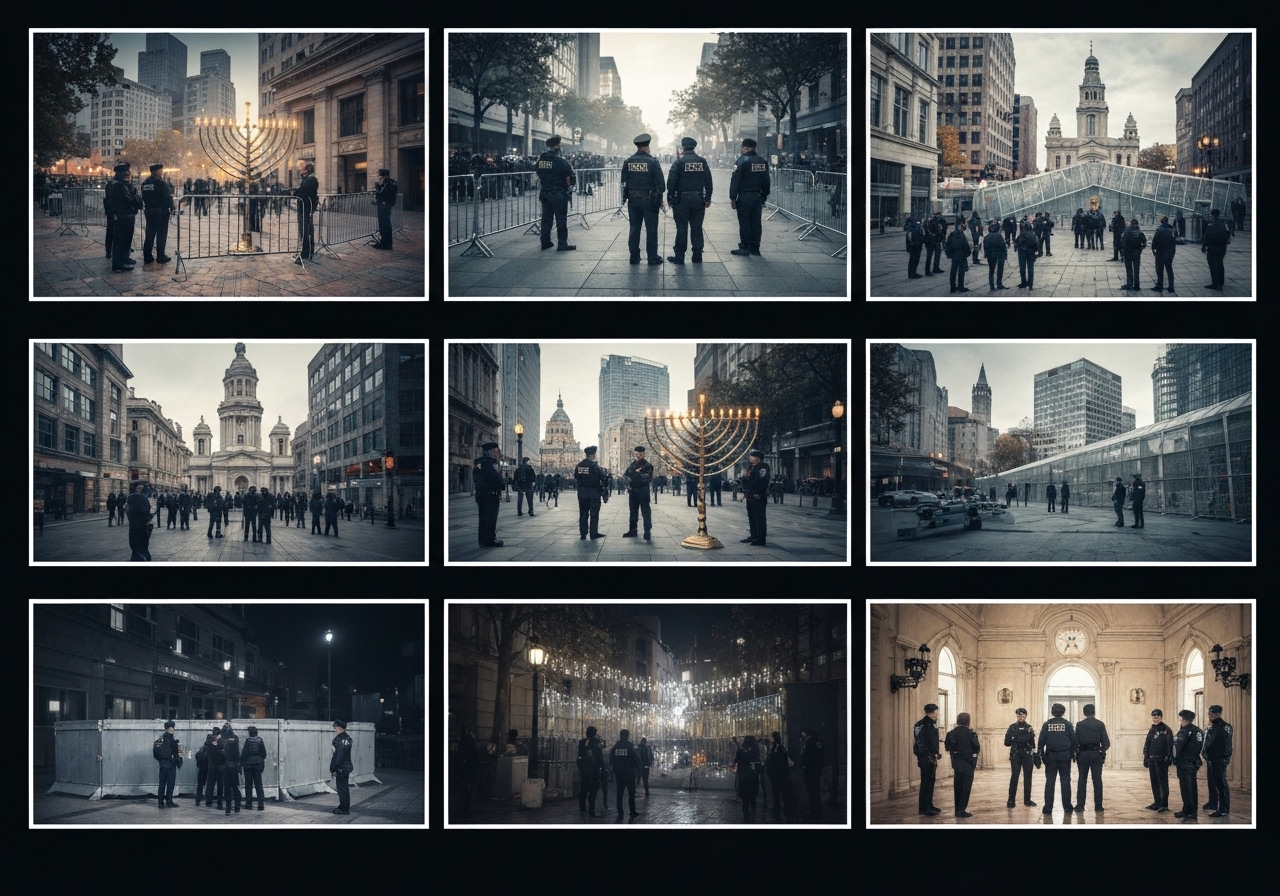 Økt sikkerhet ved Hanukka-feiringer globalt etter angrep i Sydney