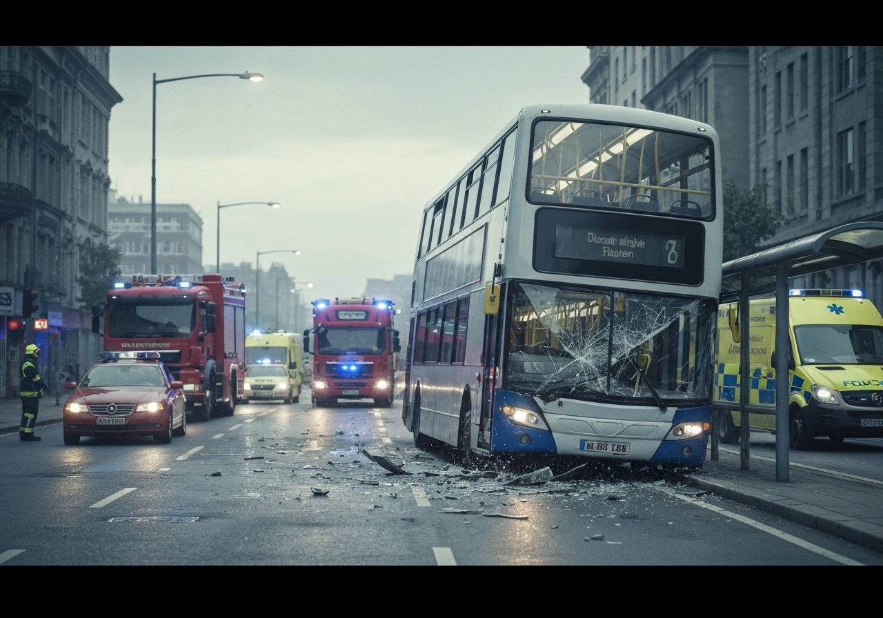 Bussulykke i Stockholm: Tre døde etter at buss kjørte inn i busskur