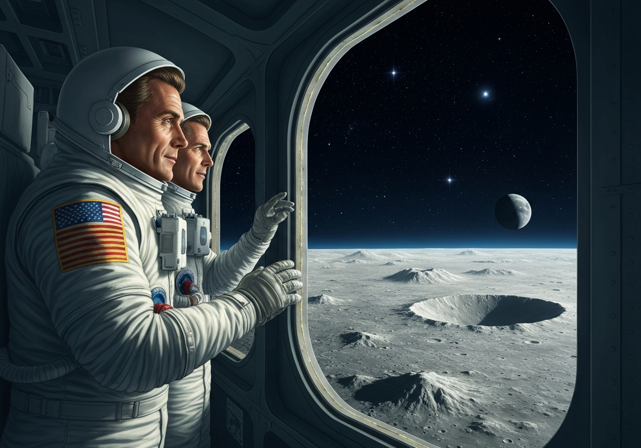 Artemis II-astronauter observerer månen med egne øyne