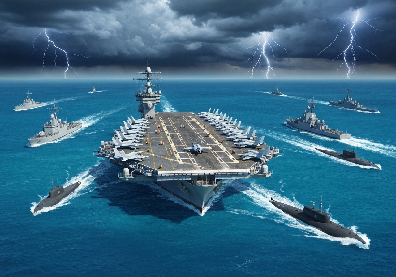 USA sender verdens største hangarskip til Karibia