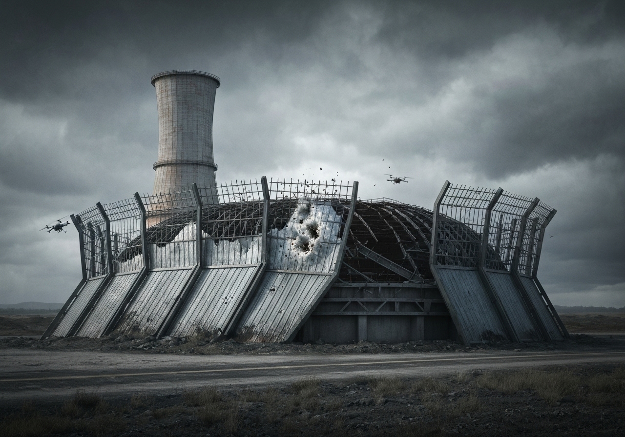 Skader på Tjernobyls beskyttelsesskjold etter droneangrep