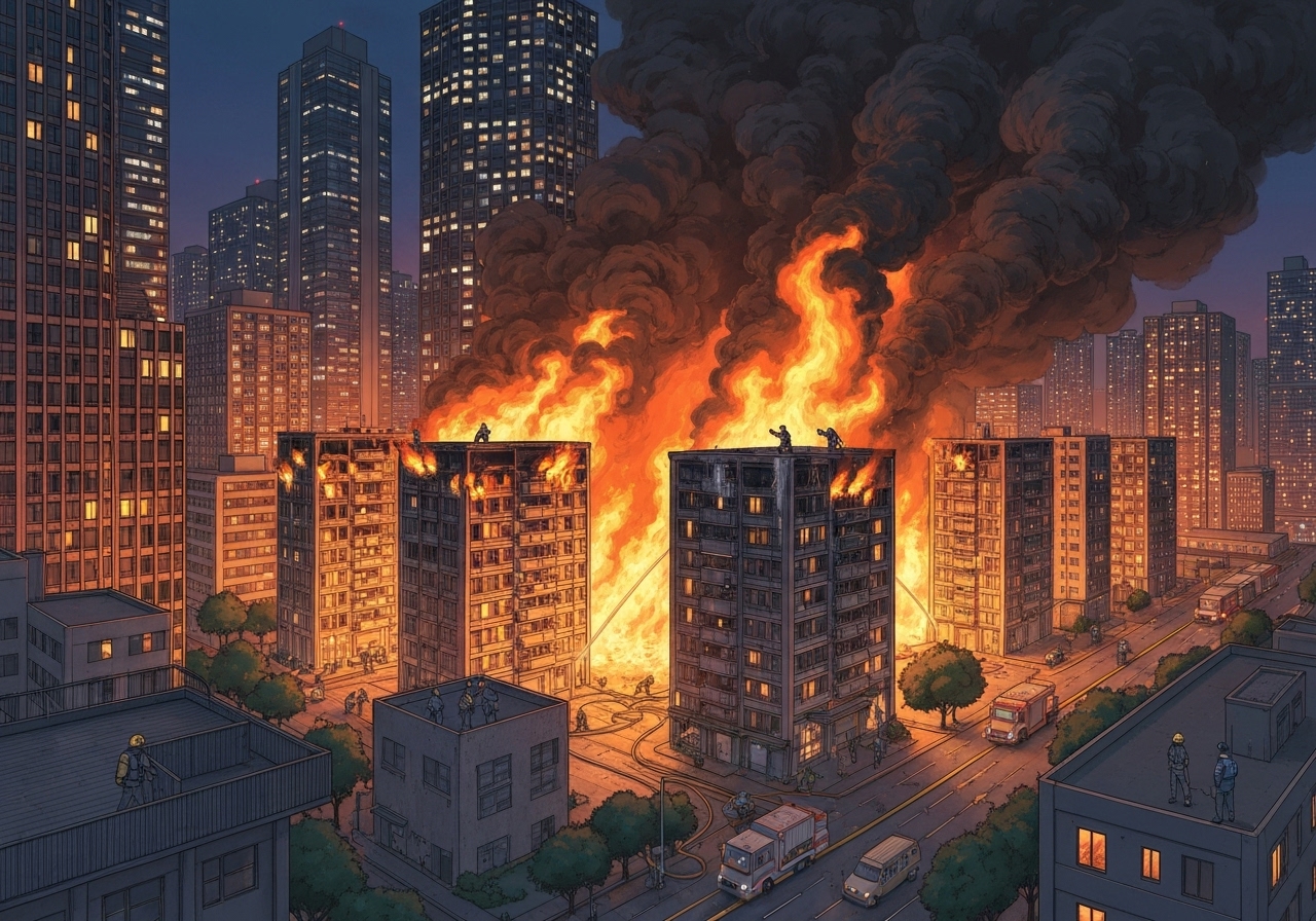 Dødelig brann i Hongkong: Minst 36 omkomne, 279 personer er savnet