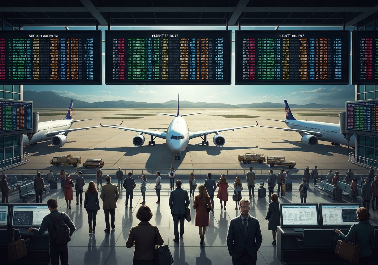 Flytrafikken i USA rammet av omfattende innstillinger