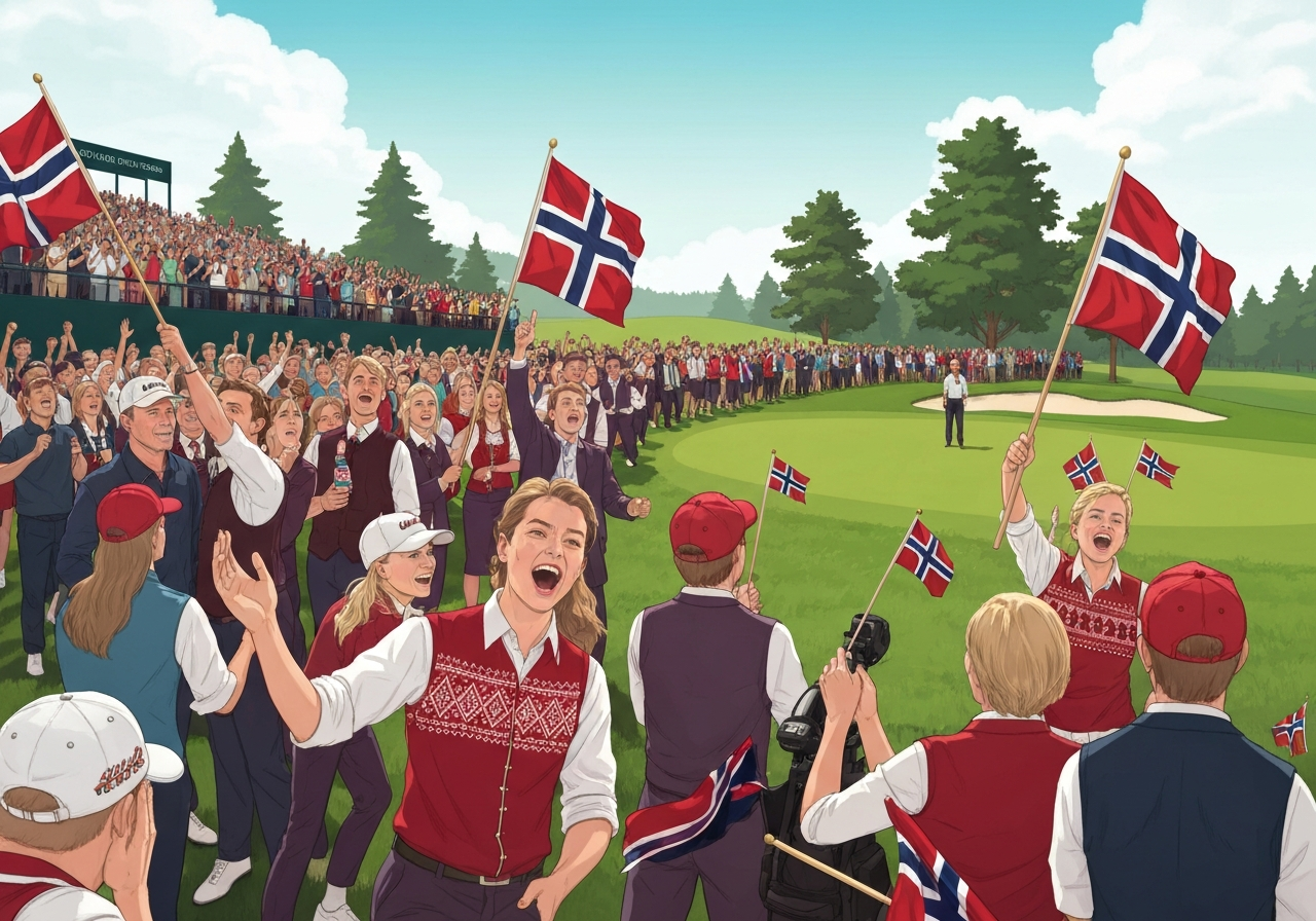 Norske golfstjerner inspirert av entusiastiske fans under Travelers Championship