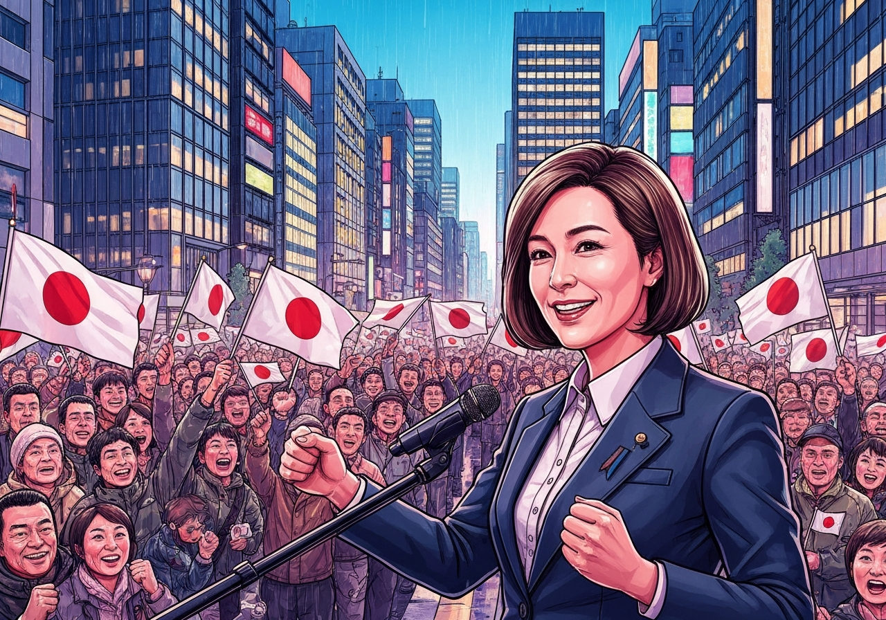 Takaichis koalisjon på vei mot overveldende seier i Japans valg