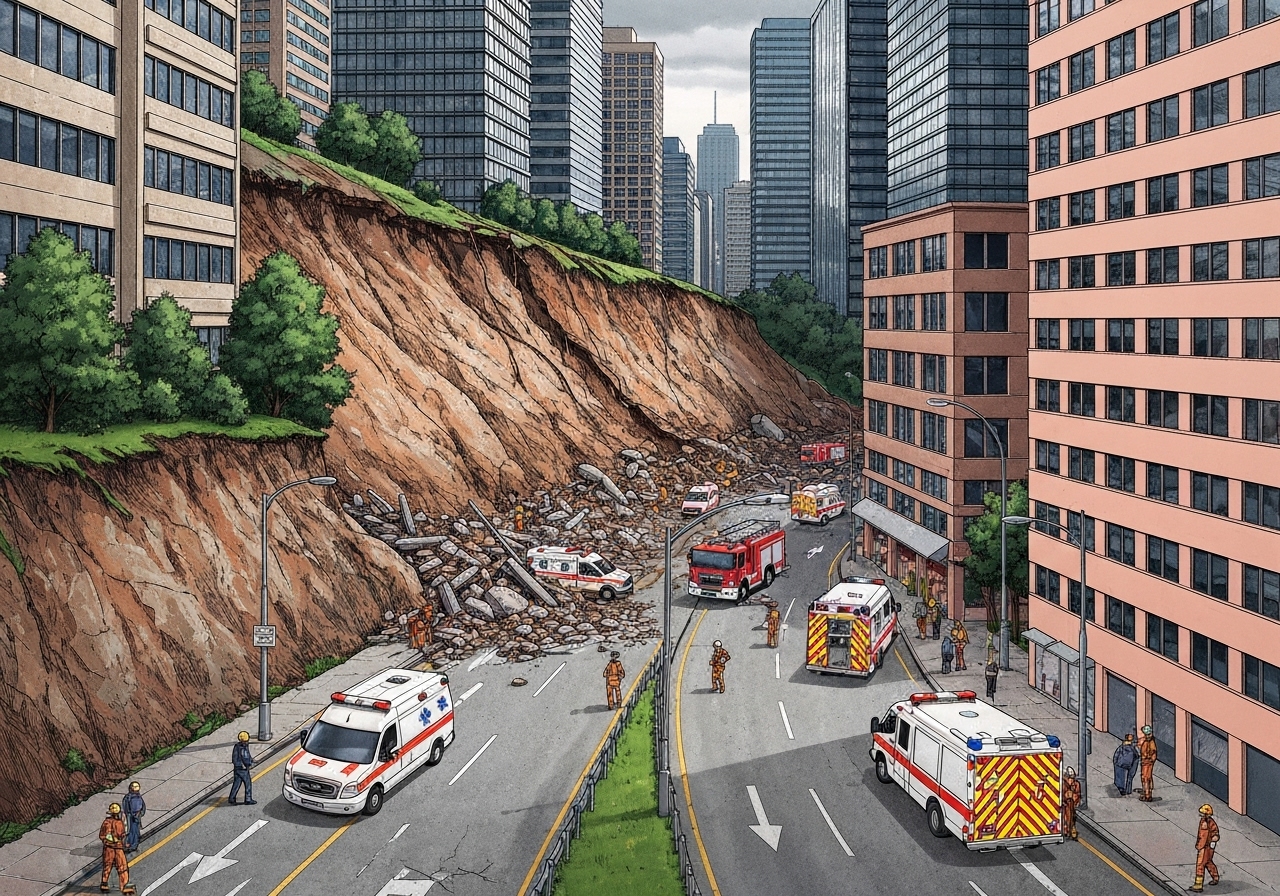 Jordras ved Carl Berners plass i Oslo fører til omfattende evakuering