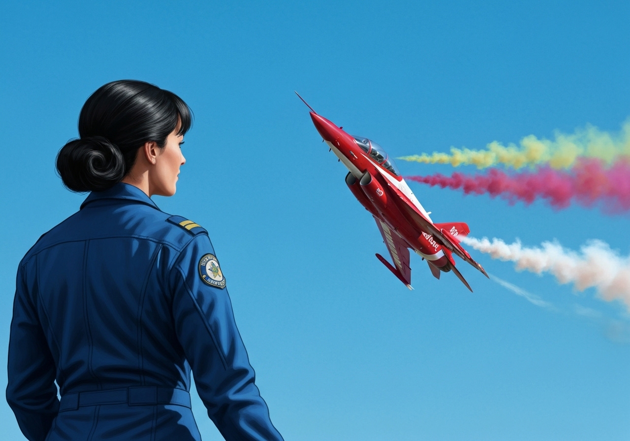 Britiskfødt tenåring blir første kvinnelige pilot i Red Arrows