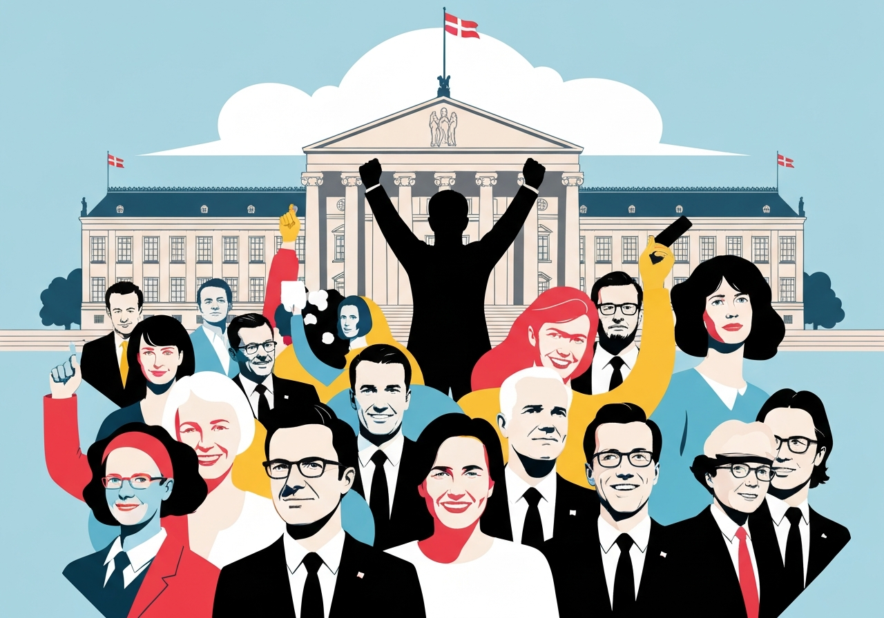 Socialdemokratene vinner valget i Danmark ifølge valgdagsmålinger