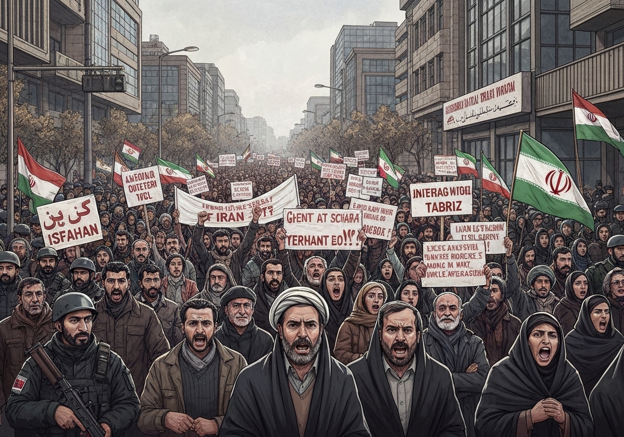 Protester i Iran sprer seg til alle provinser