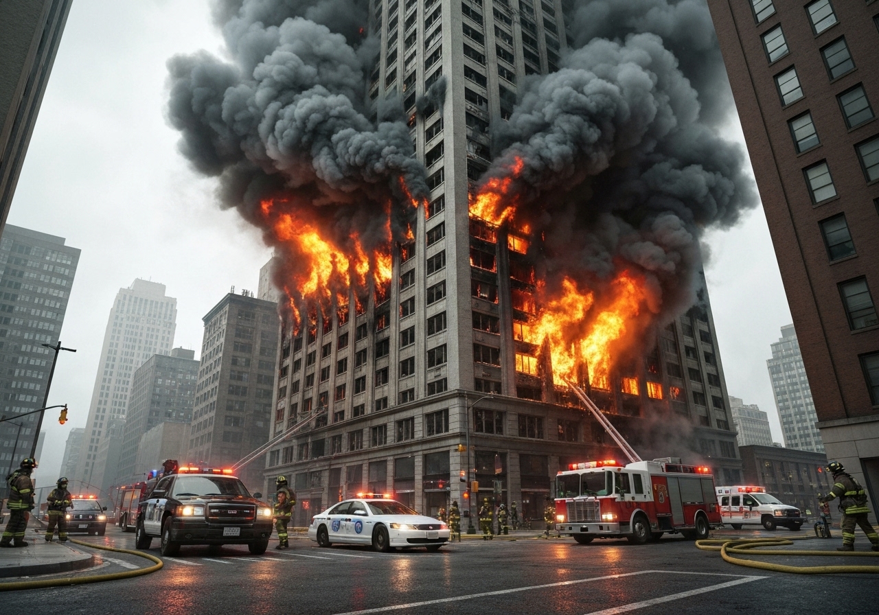 Storbrann i Hongkong: Minst 94 døde og hundrevis savnet