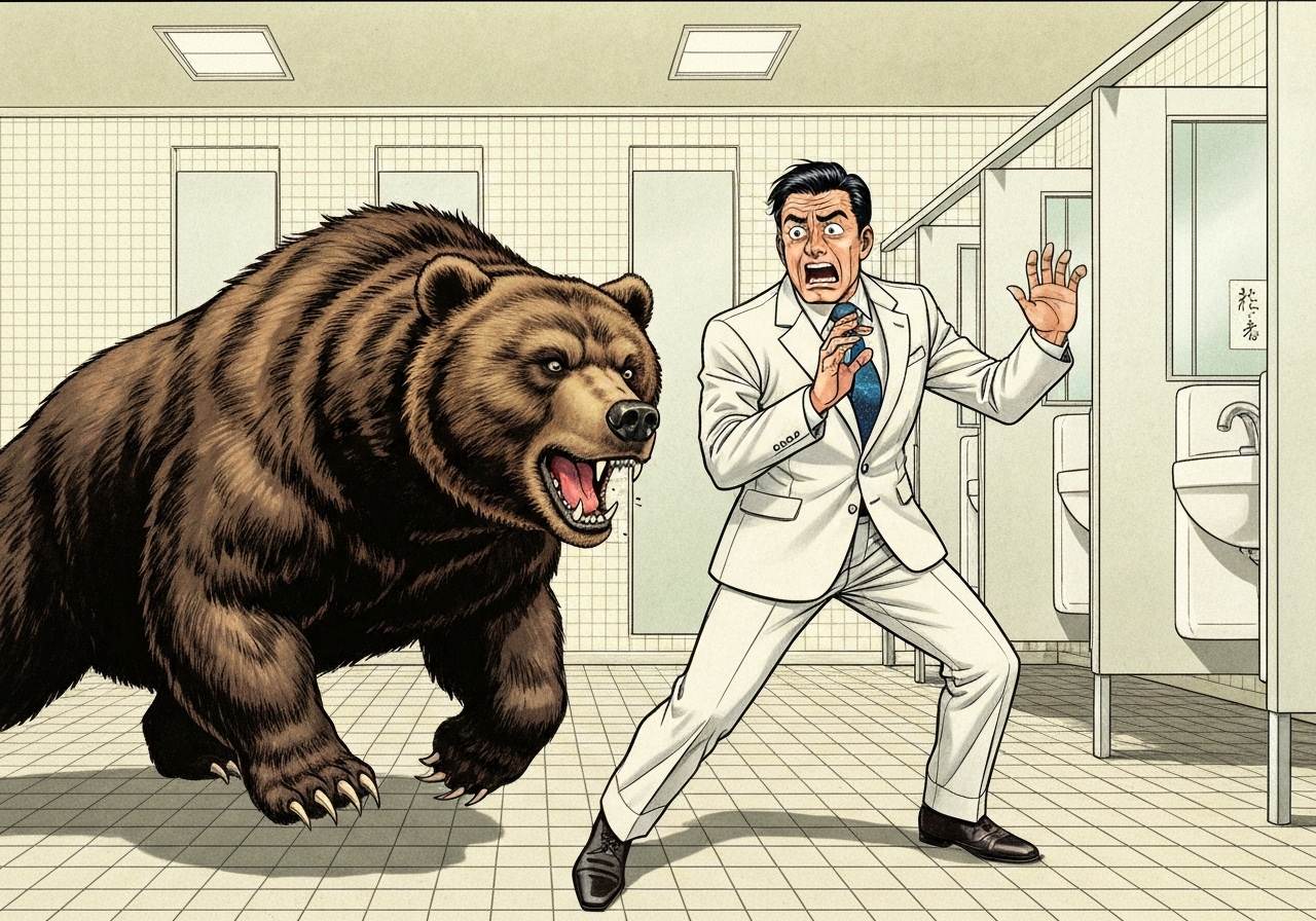 Bjørn angrep mann på offentlig toalett i Japan