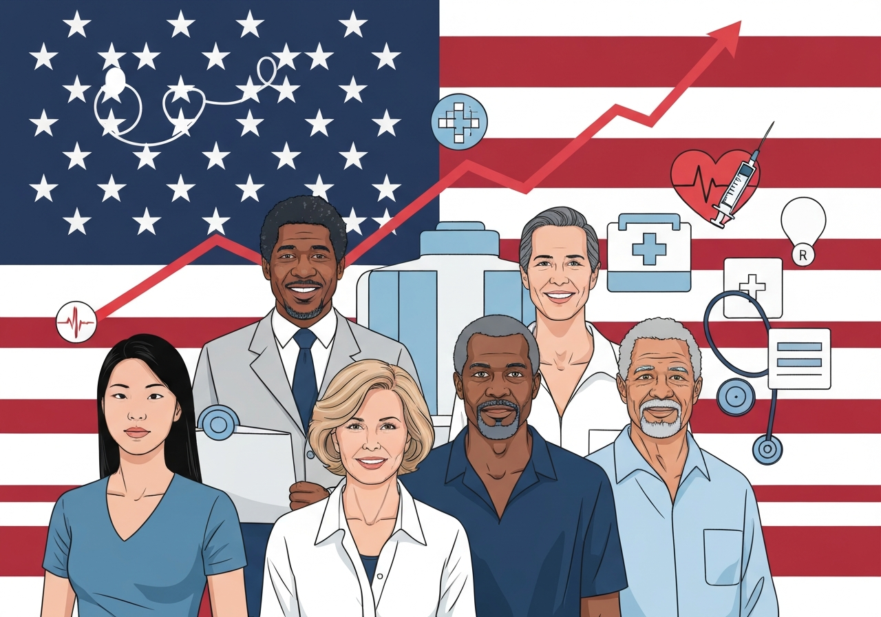 Amerikansk levealder når rekordhøye 79 år i 2024