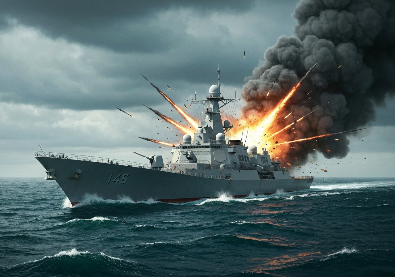 USA senker iransk fregatt i Persiabukta