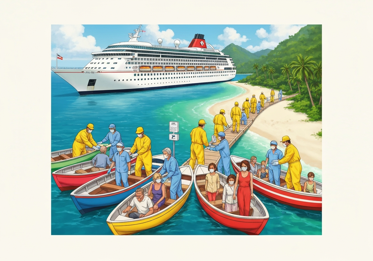 Hantavirus-utbrudd på cruiseskip: Evakuering av passasjerer fra MV Hondius i Tenerife