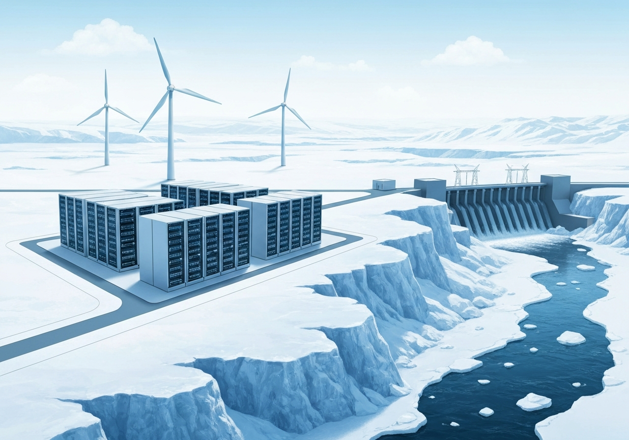 Datasenterutvidelser i Arktis driver AI-vekst