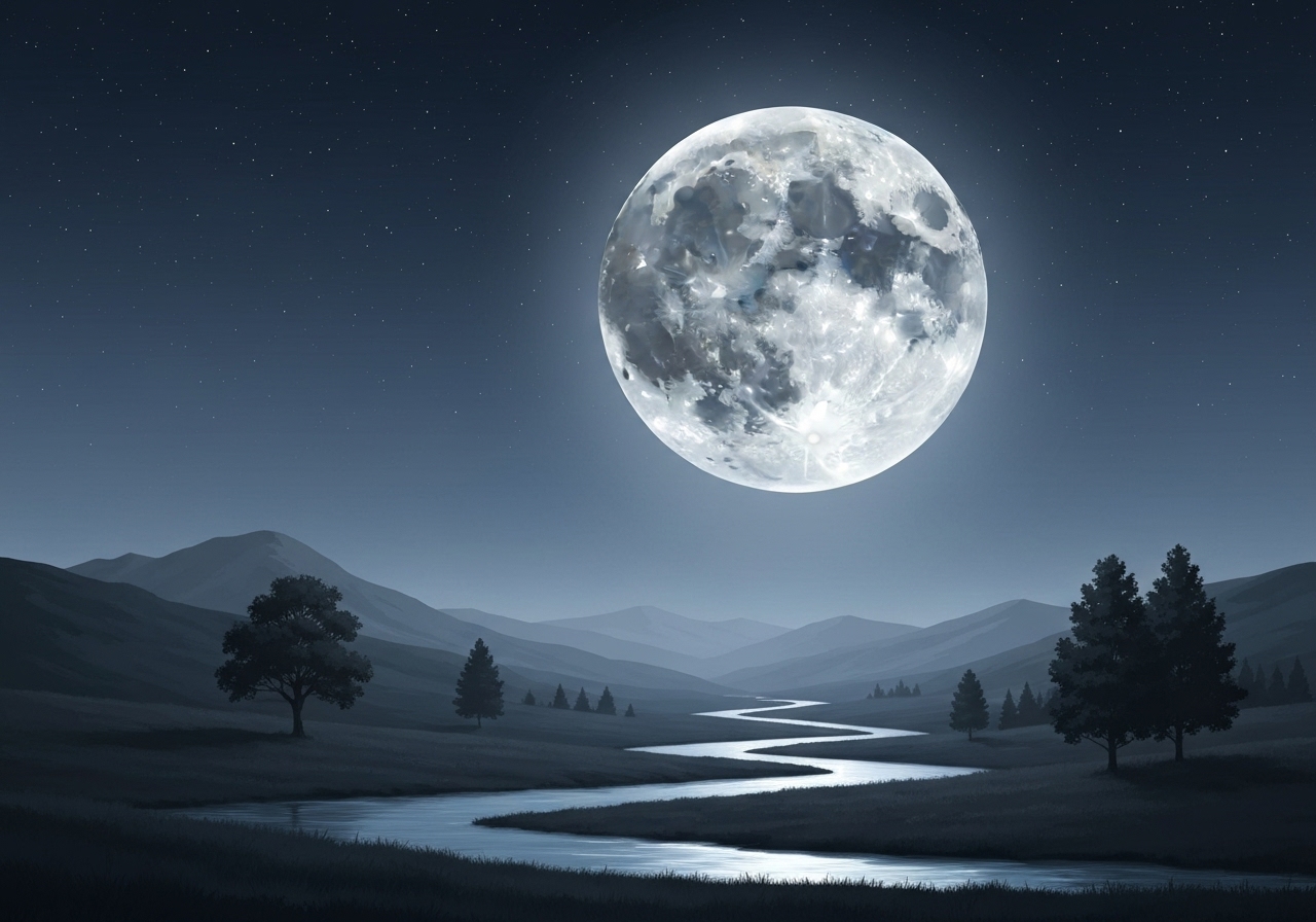 Supermånen lyser opp nattehimmelen
