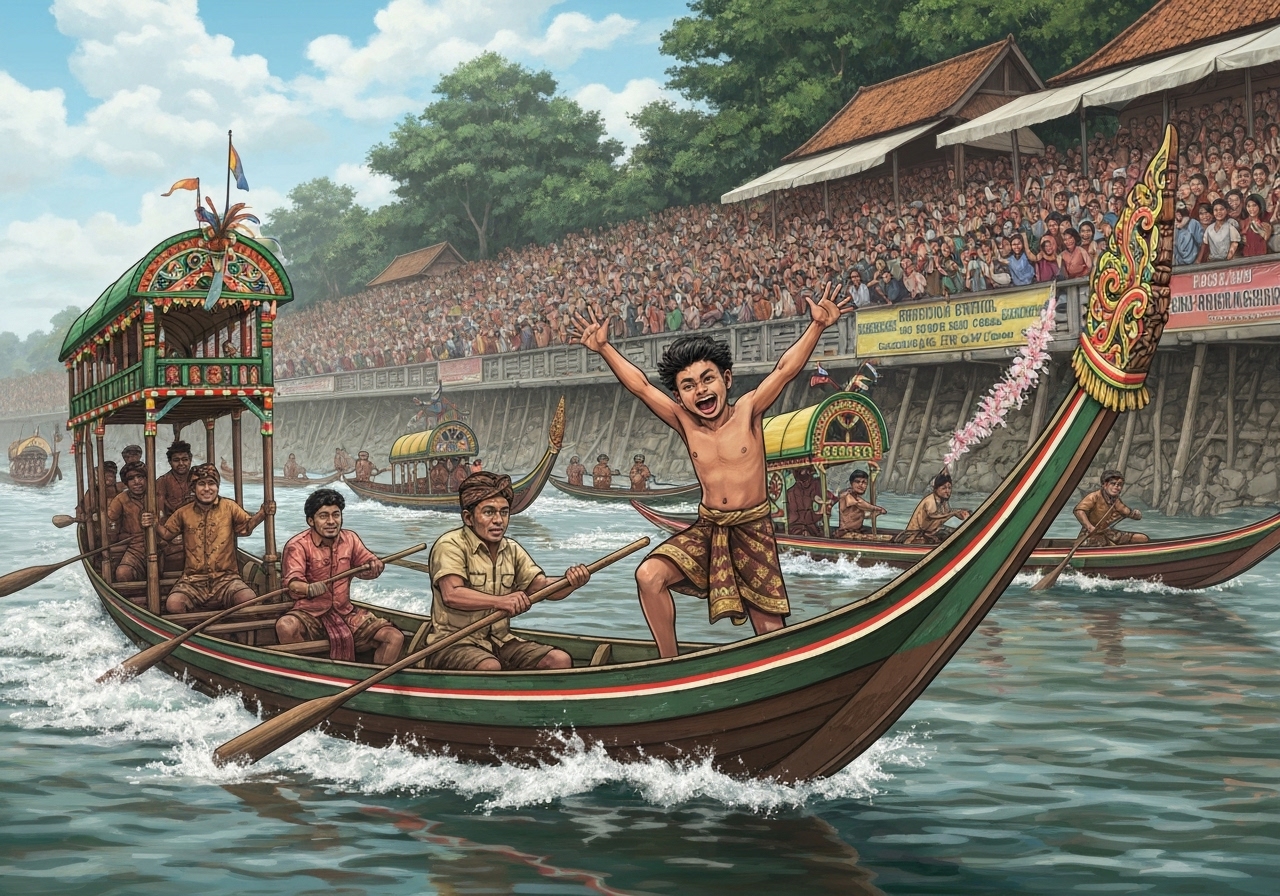 11-årings dans gjør indonesisk båtfestival til global attraksjon