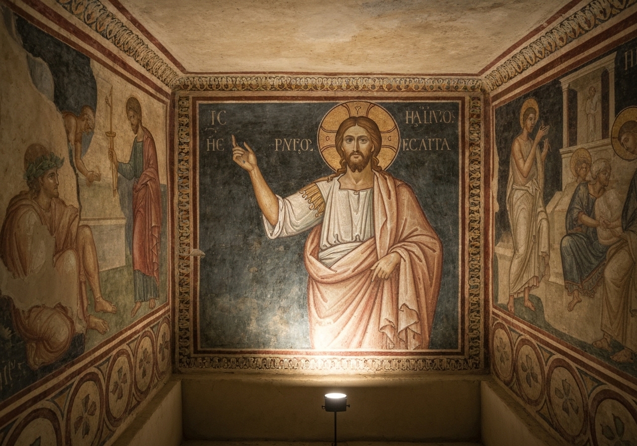 Arkeologer avdekker sjelden fresko av Jesus i Tyrkia