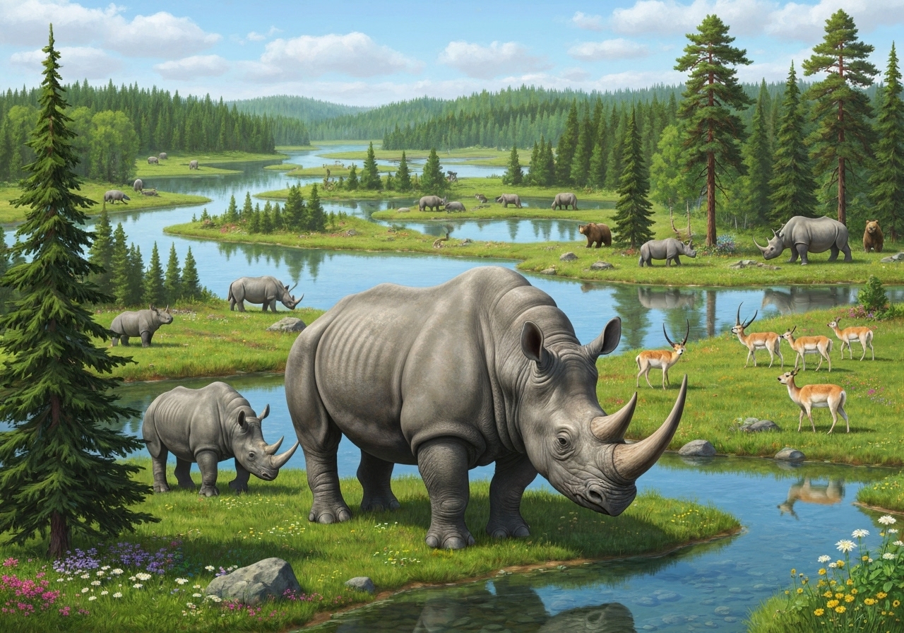 Fossilfunn av hornløs neshornart i Arktis avslører varmere klima for 23 millioner år siden