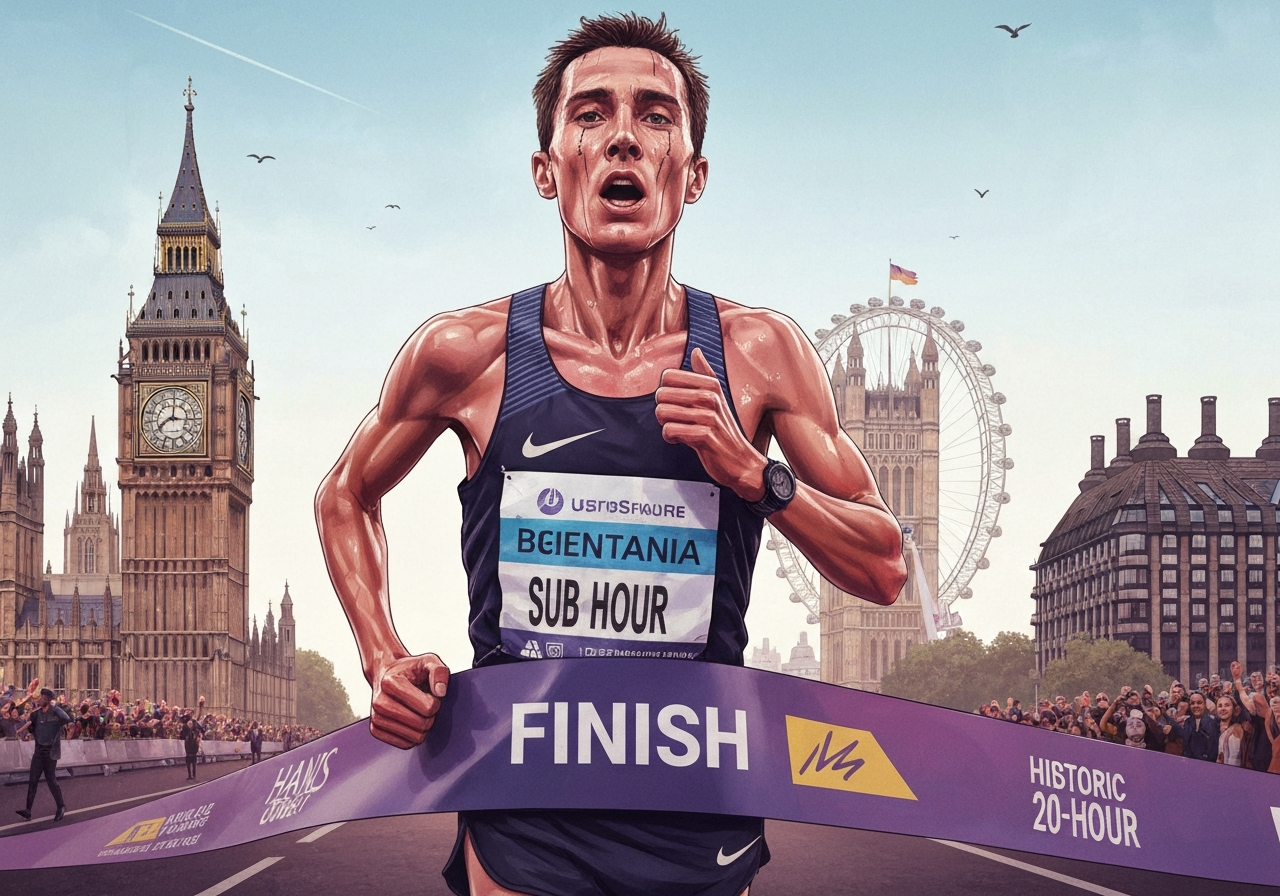 Sabastian Sawe setter ny verdensrekord i maraton med historisk sub-to timers løp