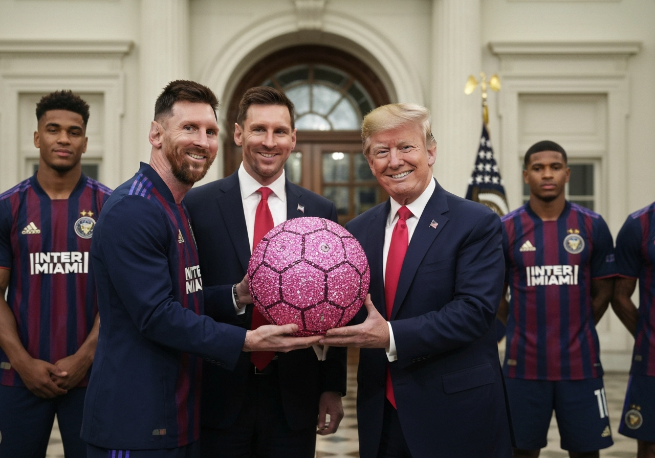 President Trump hedrer Lionel Messi og Inter Miami i Det hvite hus