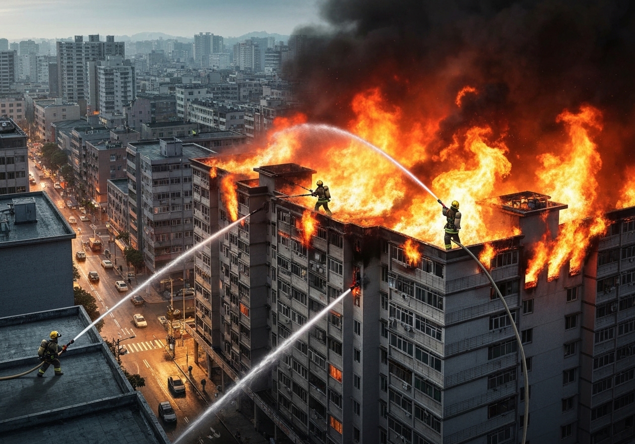 Tre anholdt etter dødelig brann i Hongkong