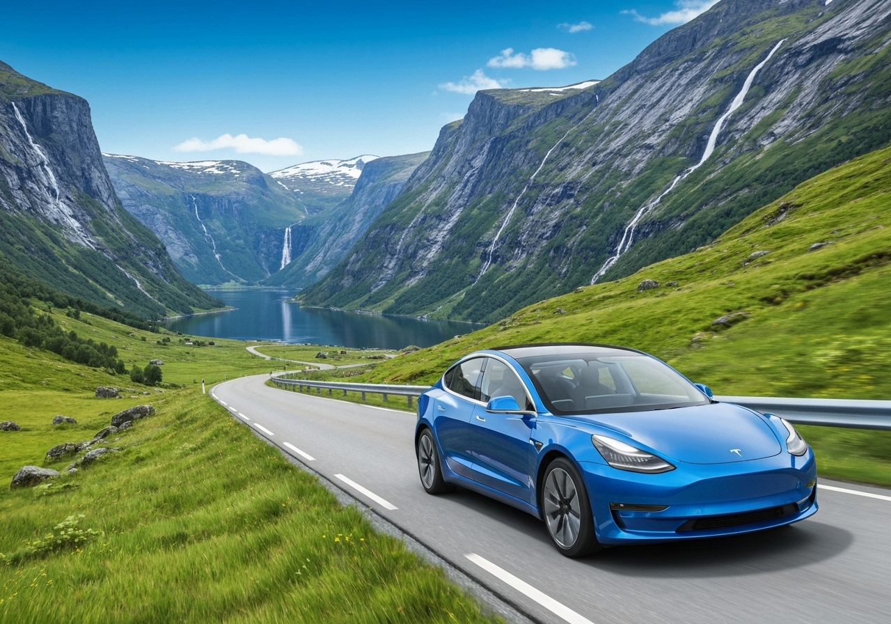 Tesla lanserer Model 3 Standard i Norge - kr. 330.000