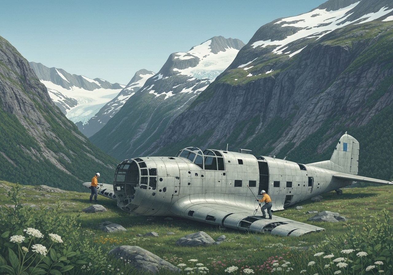 Flyvraket på Ringebufjellet fjernes etter 83 år