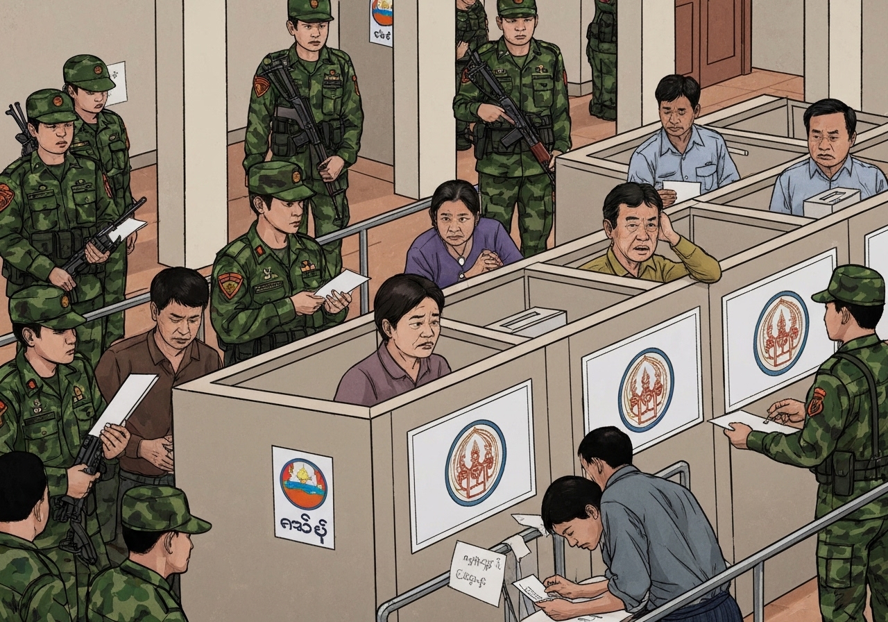 Myanmar avholder første valg siden militærkuppet i 2021