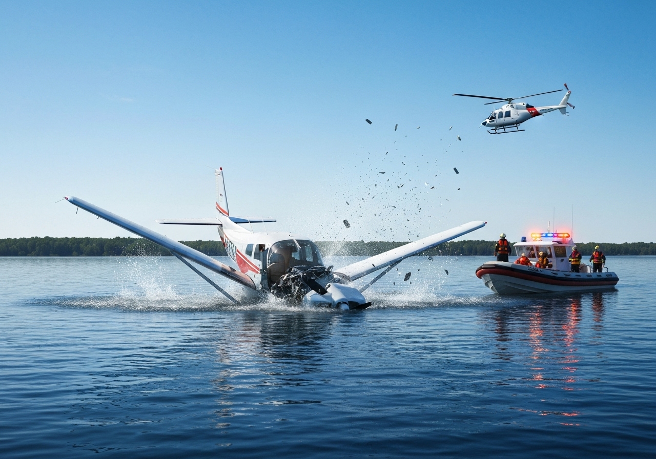 Flyulykke i Norrtälje: Privatfly stuper i Limmaren