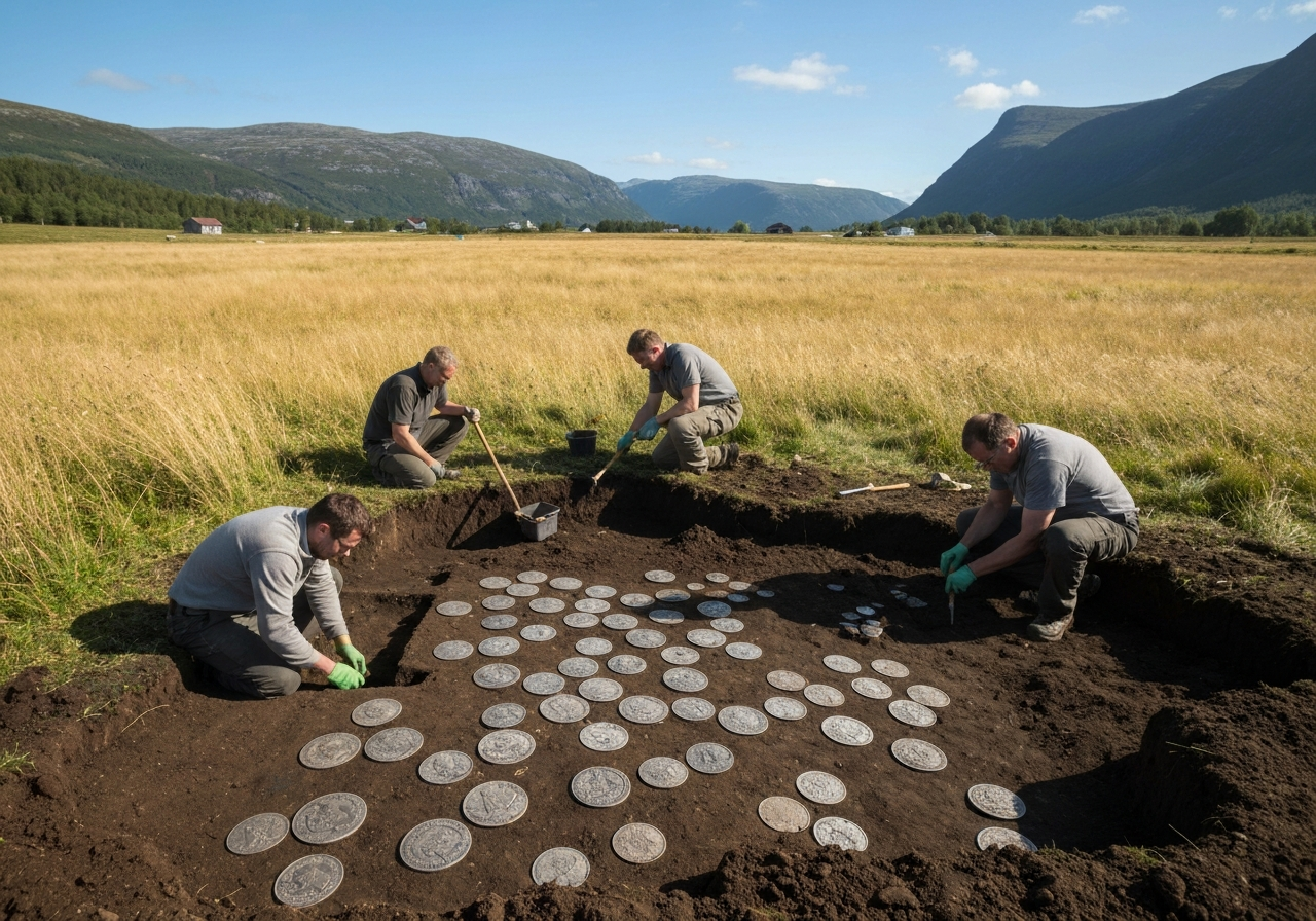Norgeshistoriens største vikingmyntskatt funnet i Østerdalen