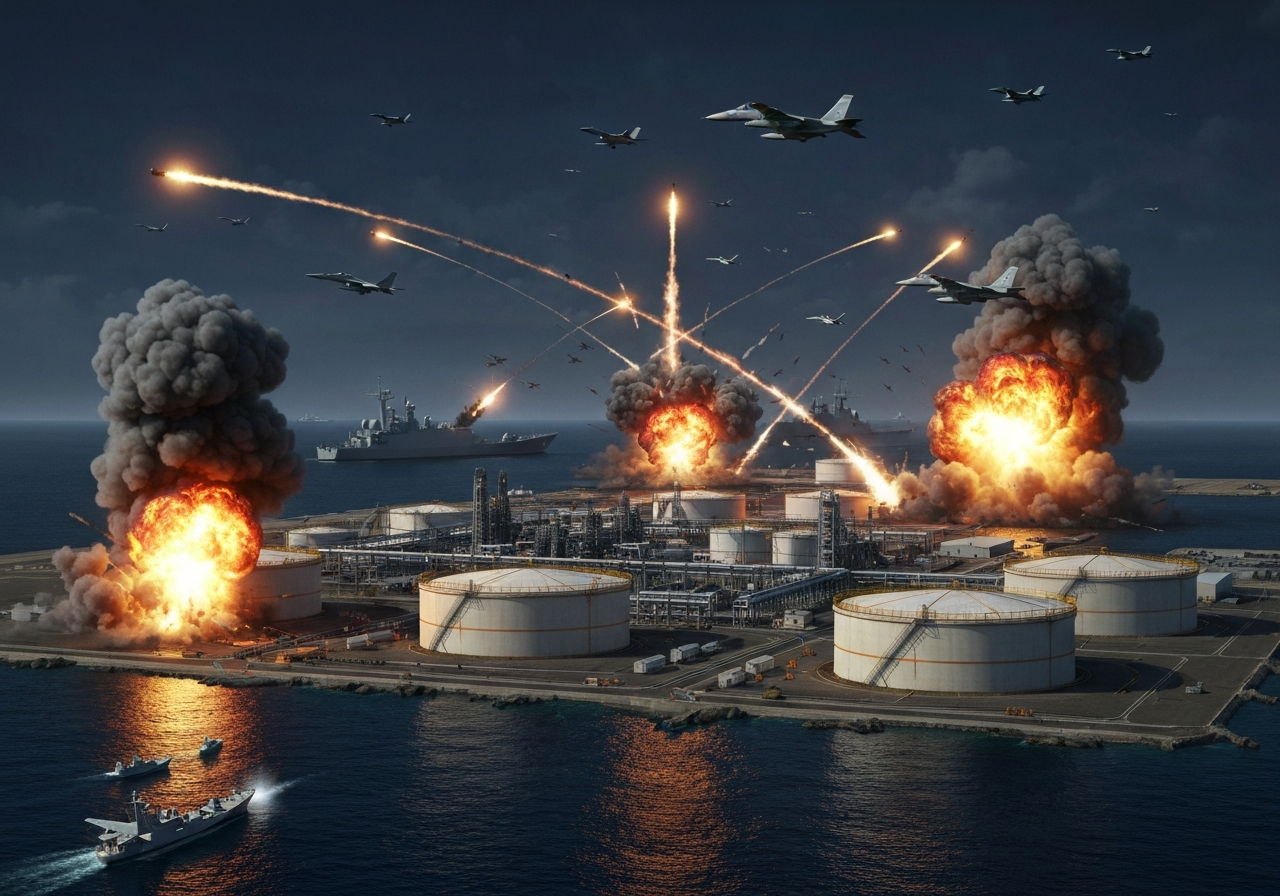 USA angriper iransk oljeøy i Persiabukta