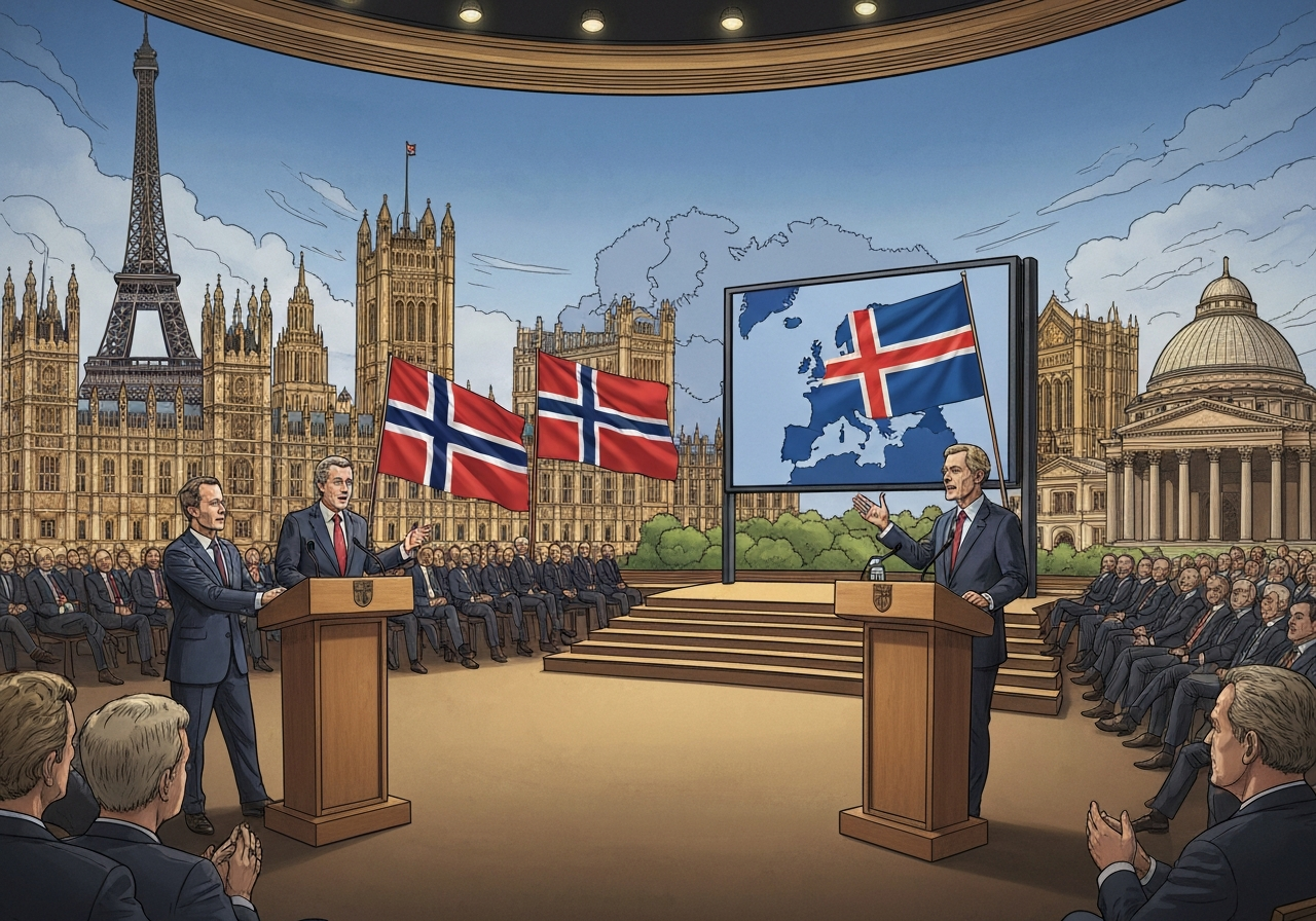 Debatten om EU-medlemskap blusser opp i Norge og Island